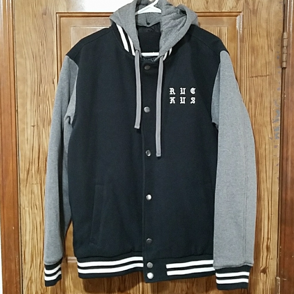 Ruckus Hooded Varsity Jacket